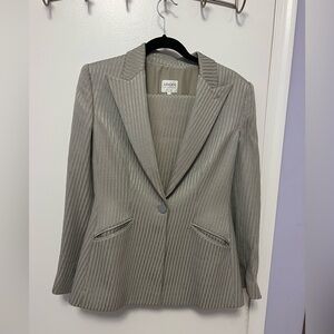 Giorgio Armani Women's Silver Striped suit